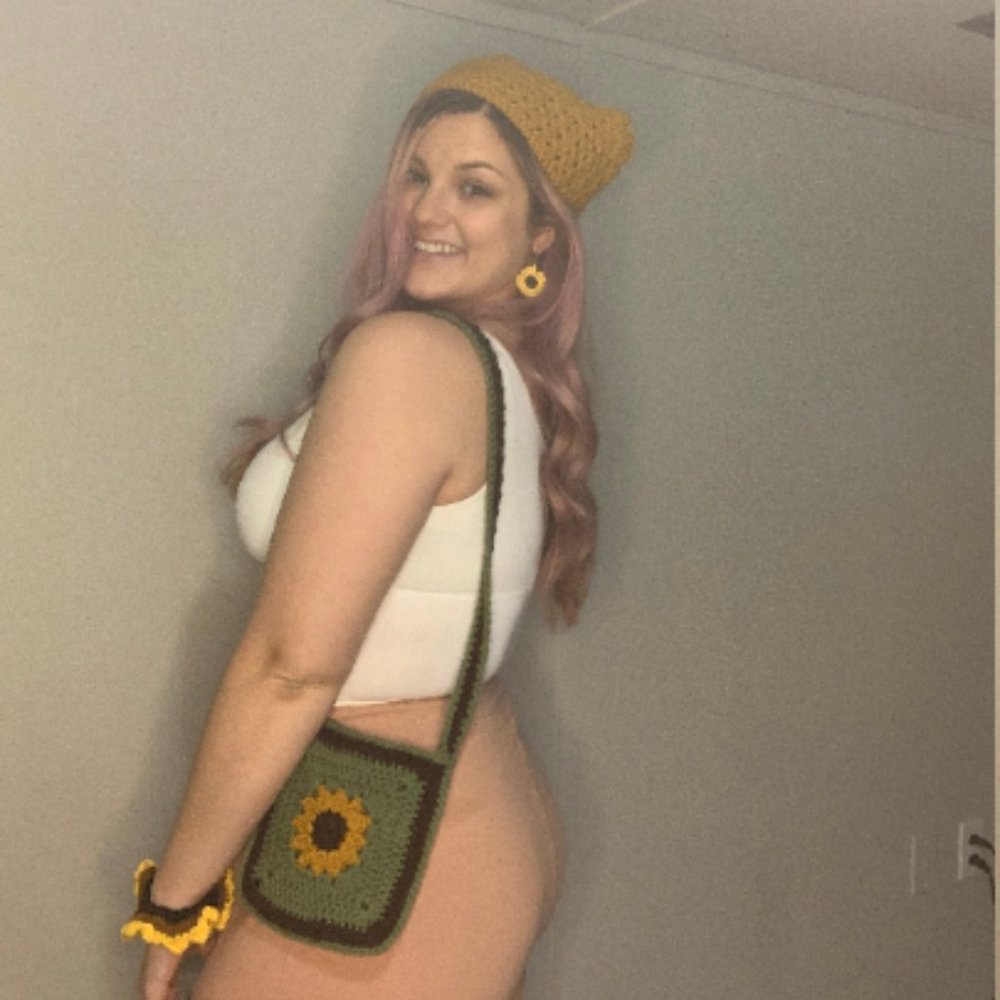Boho Sunflower Crochet Crossbody